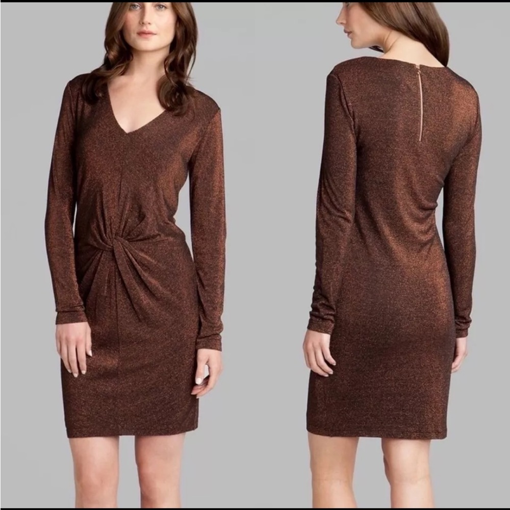 Ted Baker copper/bronze “Lizzey” dress